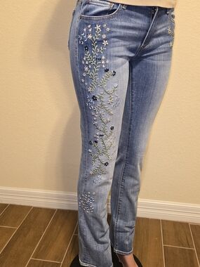 DRIFTWOOD Embroidered Light Blue Women's Jeans